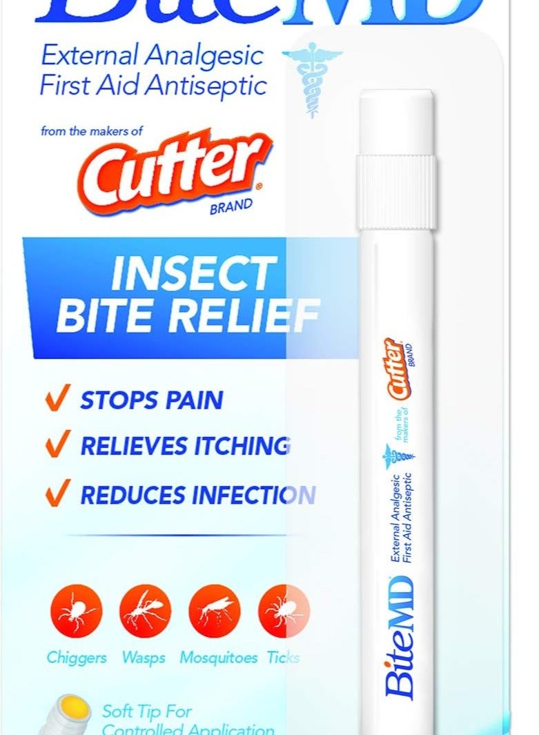 Cutter BiteMD Insect Bite Relief Stick, Analgesic And Antiseptic 0.5 Fl Oz (Pack of 1) - Image 1