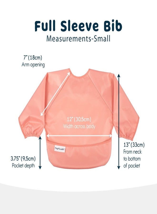 Tiny Twinkle unisex-baby Sleeved Bib Baby Bib (pack of 1), Peach Terracota, Small 6-24 Months - Image 5