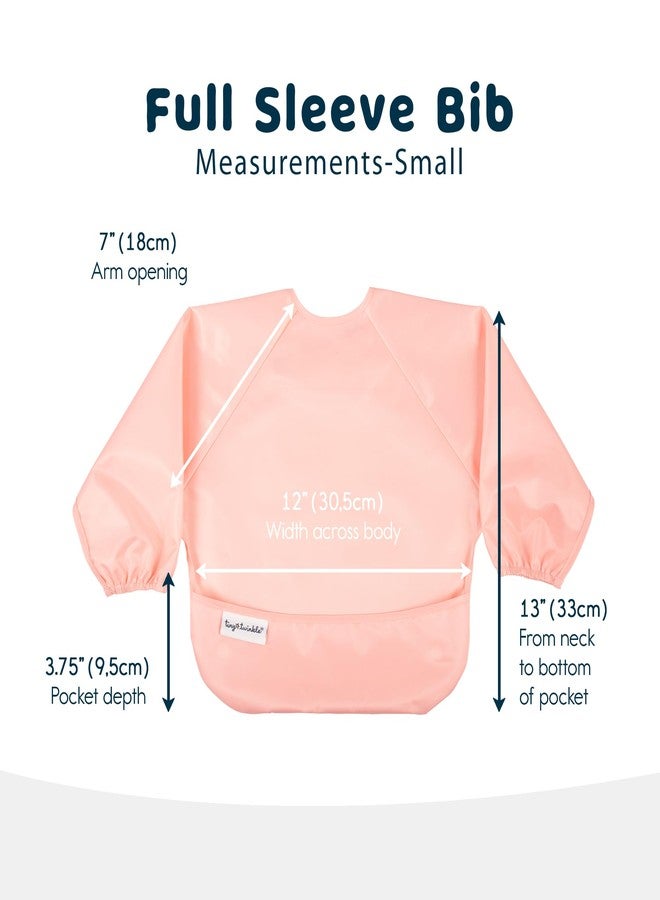 Tiny Twinkle unisex-baby Sleeved Bib Baby Bib (pack of 1), Peach Terracota, Small 6-24 Months - Image 4