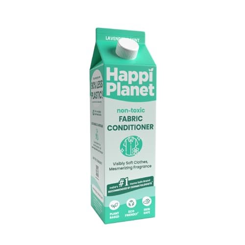 Happi Planet | Natural Fabric Conditioner & Fabric Softener | 1L | Softer Clothes, Lavender & Mint Freshness | Plant Based, Non-Toxic, Eco-Friendly, Organic, Herbal | Safe for Woolens & Baby Clothes - Image 1