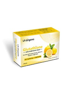 LA Organo Glutathione Soap For Skin Whitening With Lemon Extracts; Aloe Vera; Vitamin E; Kojic Acid; Antiaging; Dark Circle And Sun Damage Corrector; 100 G  - Image 2