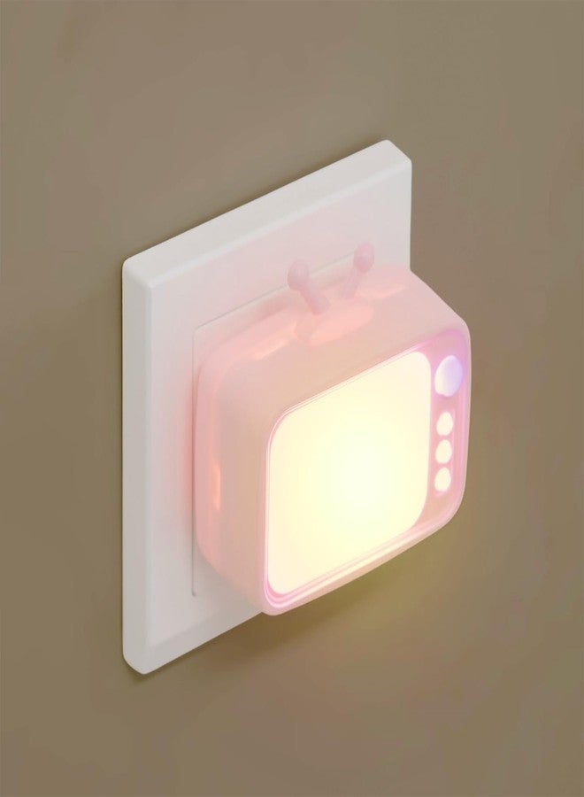 أسينشين مصباح ليلي للأطفال على شكل تلفزيون، مصباح LED يعمل بالكهرباء لغرفة الأطفال، إضاءة دافئة وباردة، موفر للطاقة، مصباح حائط ليلي محمول، قطعة ديكور لغرفة النوم، هدية عيد ميلاد، ديكور منزلي ومكتبي (متنوع) - Image 1