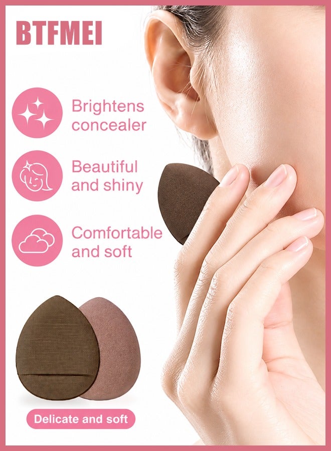 BTFMEI 42PCS Makeup Brush Set Makeup Tool Set, Premium Synthetic Foundation Powder Concealers Eye Shadows Blush Makeup Brushes Powder Puff with Makeup Sponge, Powder Puffs for Beginner and Professional (Brown) - Image 3