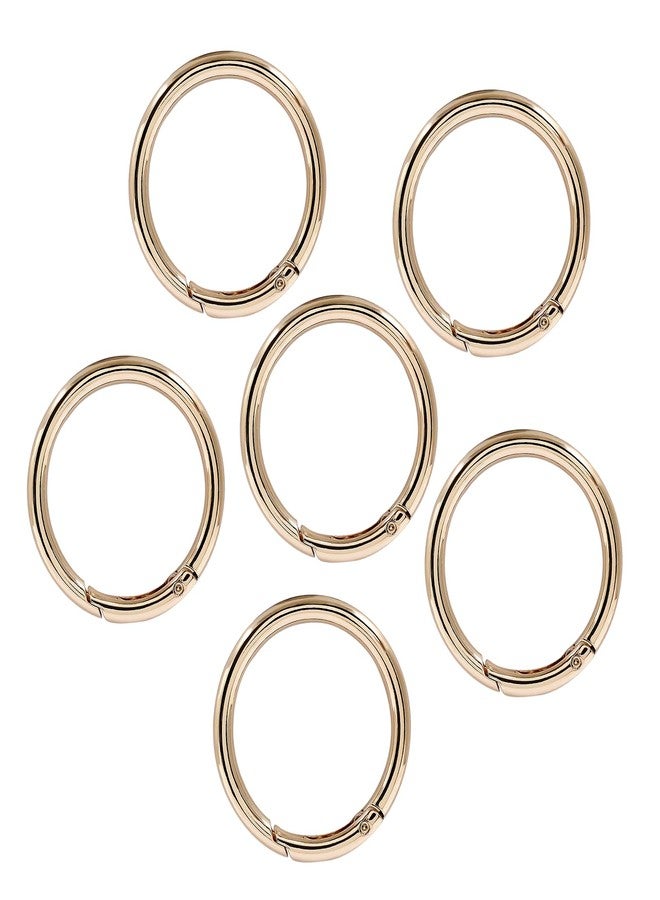 Augiimor 6Pcs Durable Spring O Rings, Premium Zinc Alloy Round Spring Clips Strong Metal Split Rings for Purses, Keyring and Handbag(Gold, Inner Dia:38mm/1.5 inch,Outer Dia: 48mm/1.89inch) - Image 5