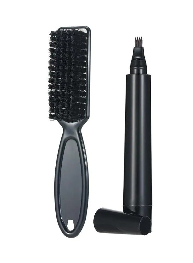 Generic Beard and Hair Definer Pen Beard Definer Brush for Shaping and Coloring Black  - Image 2
