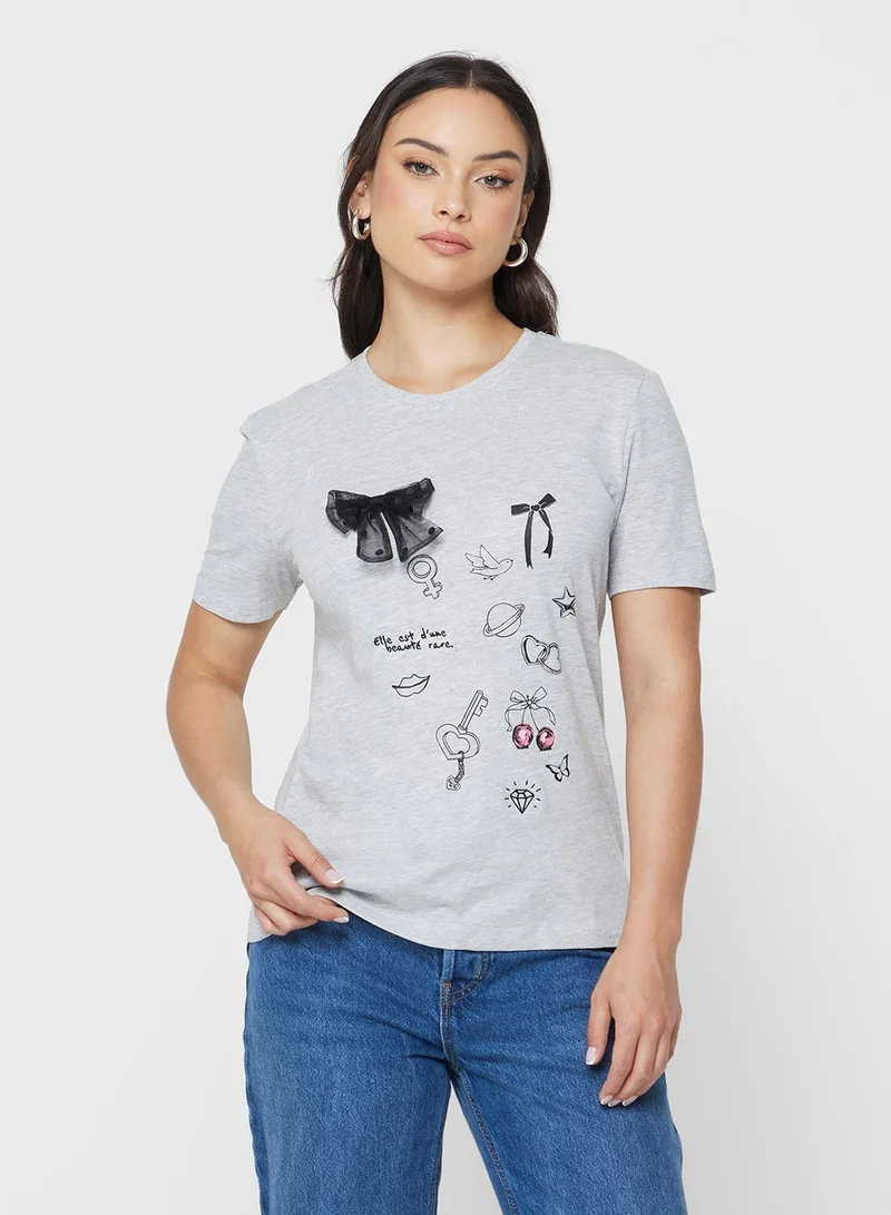 ONLY Short Sleeve BOW TOP