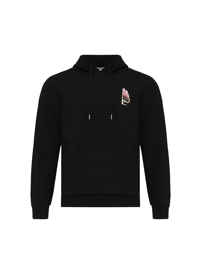 CEDRO Men's Cotton Blend Black Hoodie - Image 1