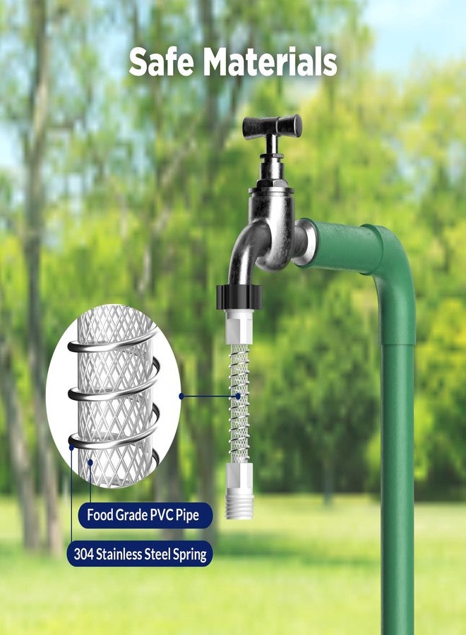 Membrane Solutions واقي خرطوم مرن من Membrane Solutions - يمنع تجعيد الخرطوم وإجهاده عند الصنابير والمياه، مناسب لمحول تمديد خرطوم غسيل السيارات والحدائق والمركبات الترفيهية، عبوة من قطعتين - Image 4
