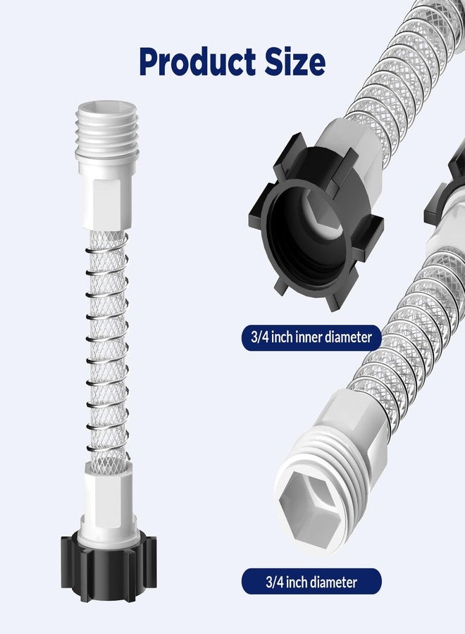 Membrane Solutions واقي خرطوم مرن من Membrane Solutions - يمنع تجعيد الخرطوم وإجهاده عند الصنابير والمياه، مناسب لمحول تمديد خرطوم غسيل السيارات والحدائق والمركبات الترفيهية، عبوة من قطعتين - Image 3