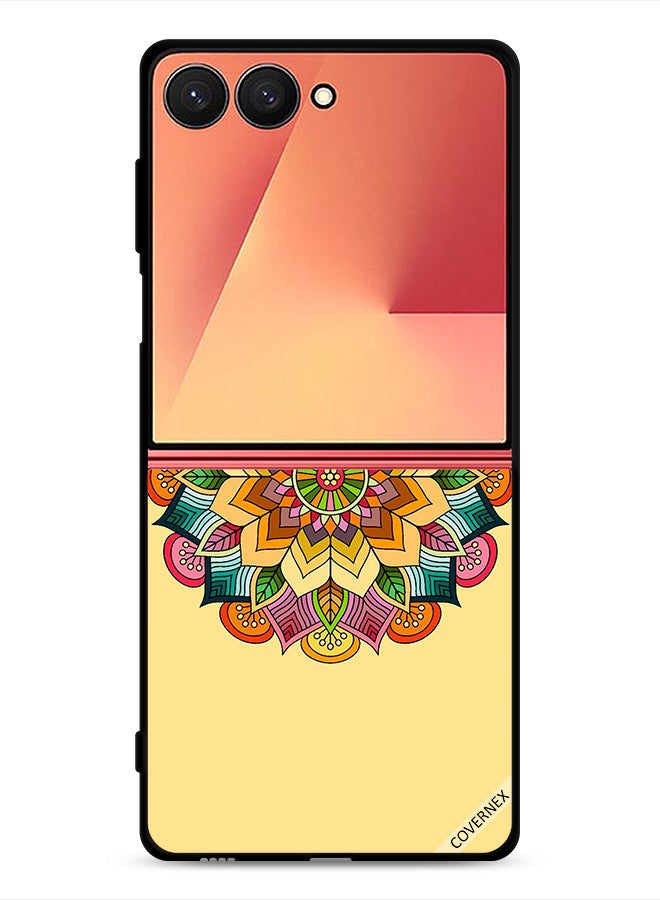 Covernex Samsung Galaxy Z Flip7 Protective Case Cover Round Mandala Pattern - Image 1