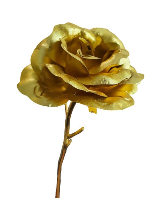 Set of 5 24K Gold-Plated Artificial Rose – Eternal Metallic Golden Flower Decor for Anniversaries, Valentine’s Day, and Luxury Home Gifting - Image 2