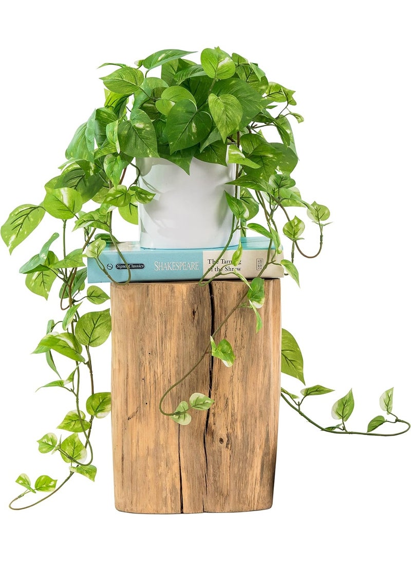 Artificial Pothos Plants Set of 2, Dark & Light Green with Long Stems, with Pot, for Indoor Decor - Image 2