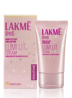 Lakme Lumi Lit Cream   Face Cream with Moisturizer   Highlighter  enriched with Niacinamide and Hyaluronic Acid   Gold 60g