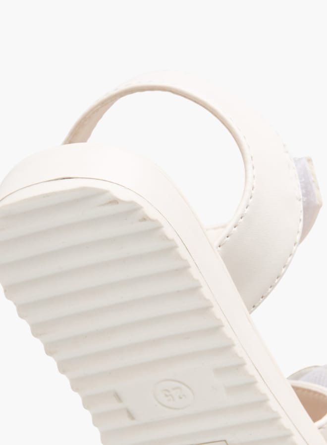 جونيورز صنادل بناتي مزينة بفيونكة مع إغلاق بشريط لاصق - Image 5