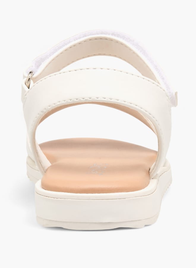 جونيورز صنادل بناتي مزينة بفيونكة مع إغلاق بشريط لاصق - Image 3