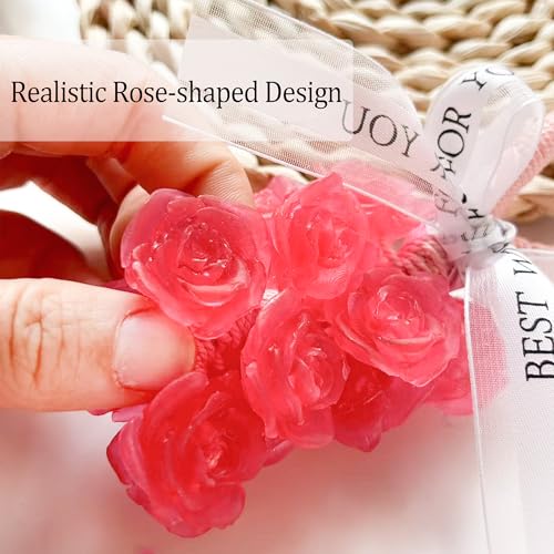 XLANMAY DIY Silicone Rose Shaped Grape Soap Molds - Exquisite Soap Making Kit Moldes para Jabones Artesanales Make Your Own Soaps for Gift (Without Soaps) - Image 3