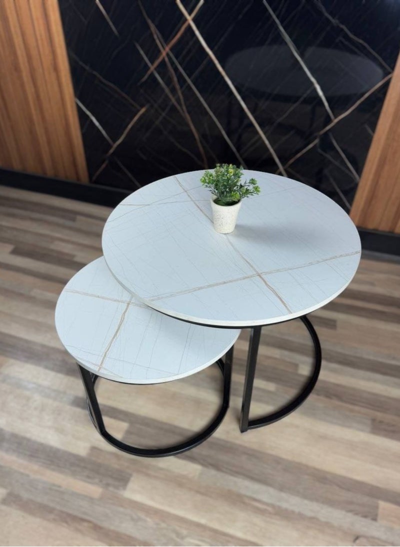 طاولة قهوة معدنية - Image 1