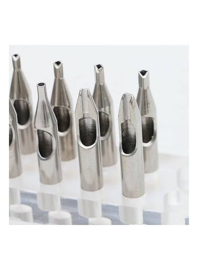 ORiTi طقم فوهة إبرة بمقبض أنبوب الوشم مكون من 22 قطعة باللون الفضي - Image 3