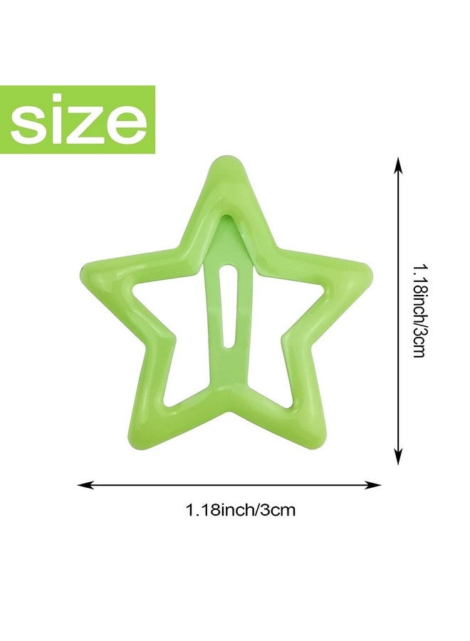 DonLeeving 60 PCS Pink Star Snap Hair Clips Non-slip Toddlers Colorful Cute Lovely Metal Hair Barrettes Y2k Hair Accessories for Women Girls (Style 10) - Image 2