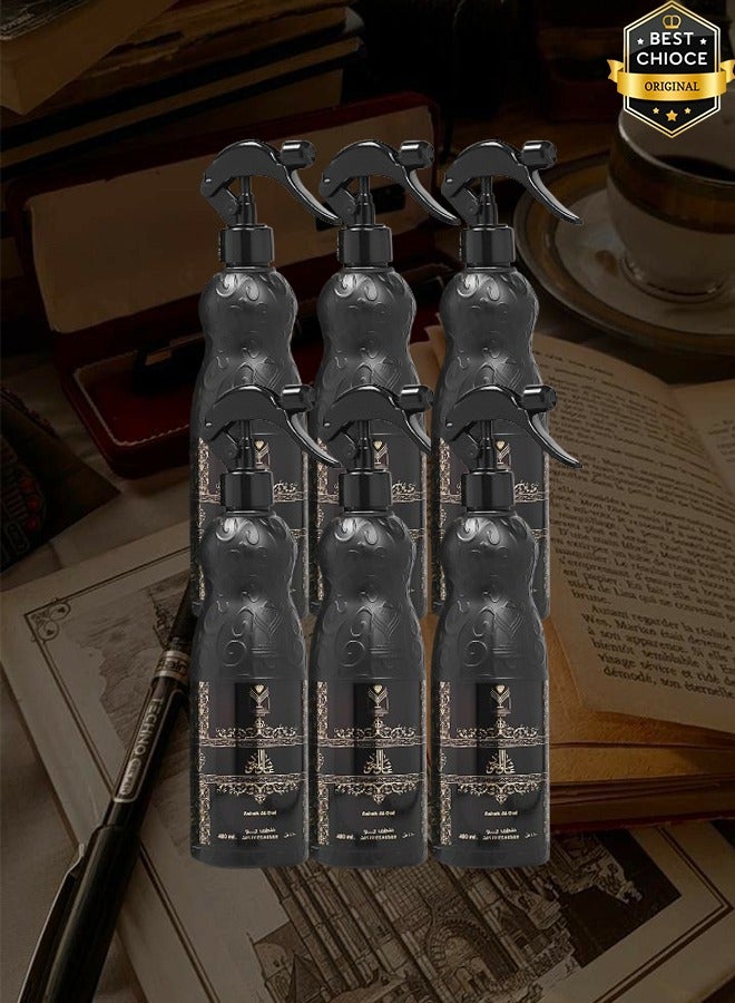Banafa 6 Pieces Al Mas Ashek Oud Air Freshener 480ml - Image 1