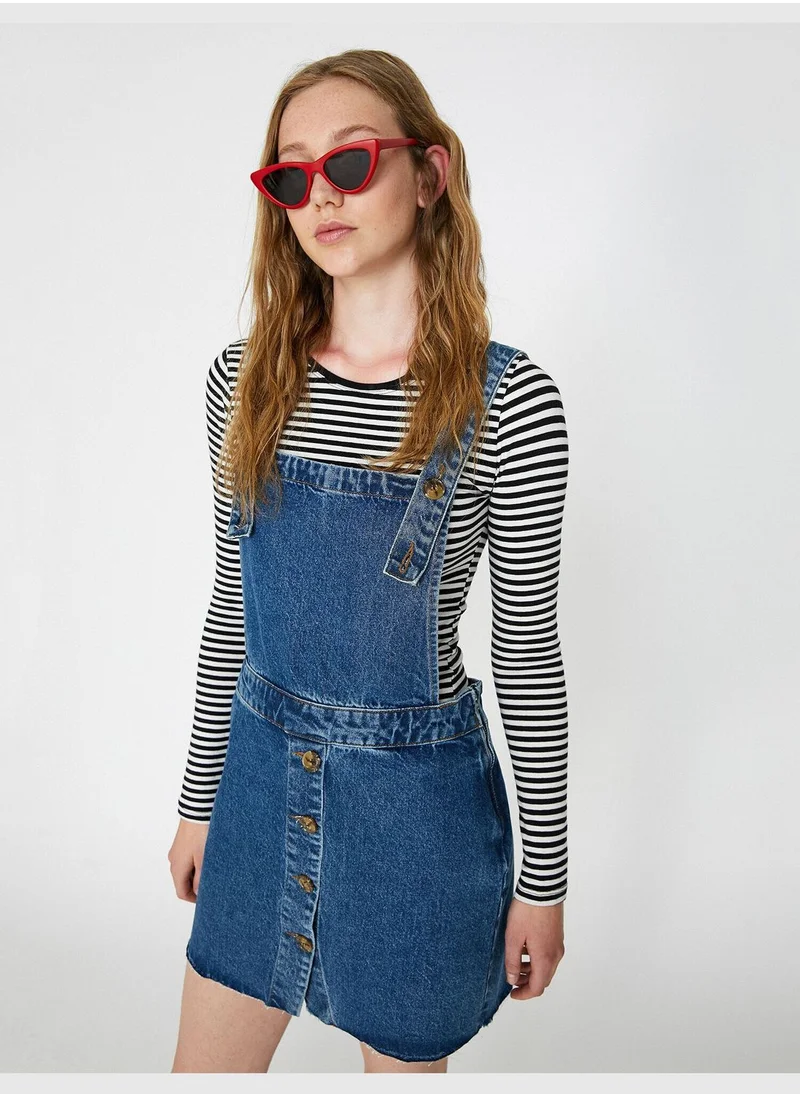 KOTON Button Detailed Jean Dress