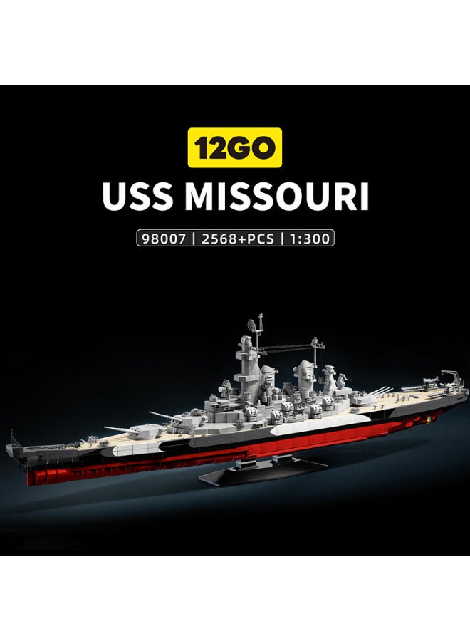 Building Blocks - 98007 uss missouri battleship Building Blocks - Small particle assembly toys, compatible with mainstream brands, educational puzzles, creative gifts for children, birthday gifts - Image 2
