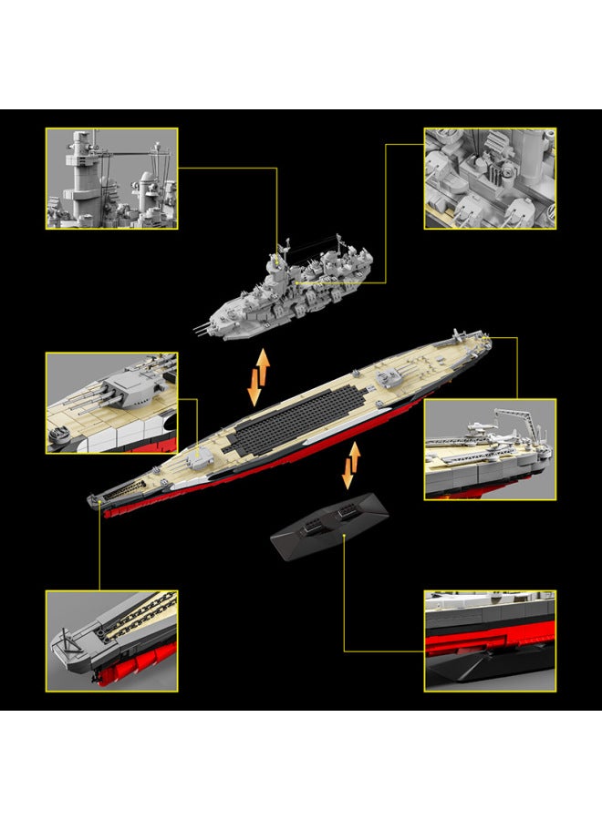 Building Blocks - 98007 uss missouri battleship Building Blocks - Small particle assembly toys, compatible with mainstream brands, educational puzzles, creative gifts for children, birthday gifts - Image 3