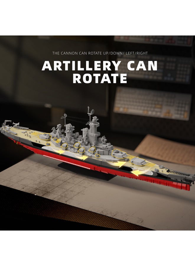Building Blocks - 98007 uss missouri battleship Building Blocks - Small particle assembly toys, compatible with mainstream brands, educational puzzles, creative gifts for children, birthday gifts - Image 5