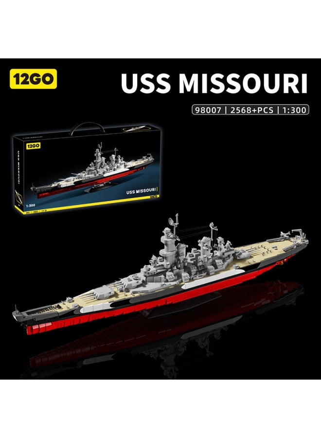 Building Blocks - 98007 uss missouri battleship Building Blocks - Small particle assembly toys, compatible with mainstream brands, educational puzzles, creative gifts for children, birthday gifts - Image 1