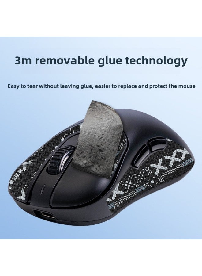 For VAXEE E1 Mouse Anti-slip Stickers E1W Wireless Sweat-absorbent Printing Stickers Palm Stickers Back Stickers Protective Film Stickers-Color: One Black And Gold Print