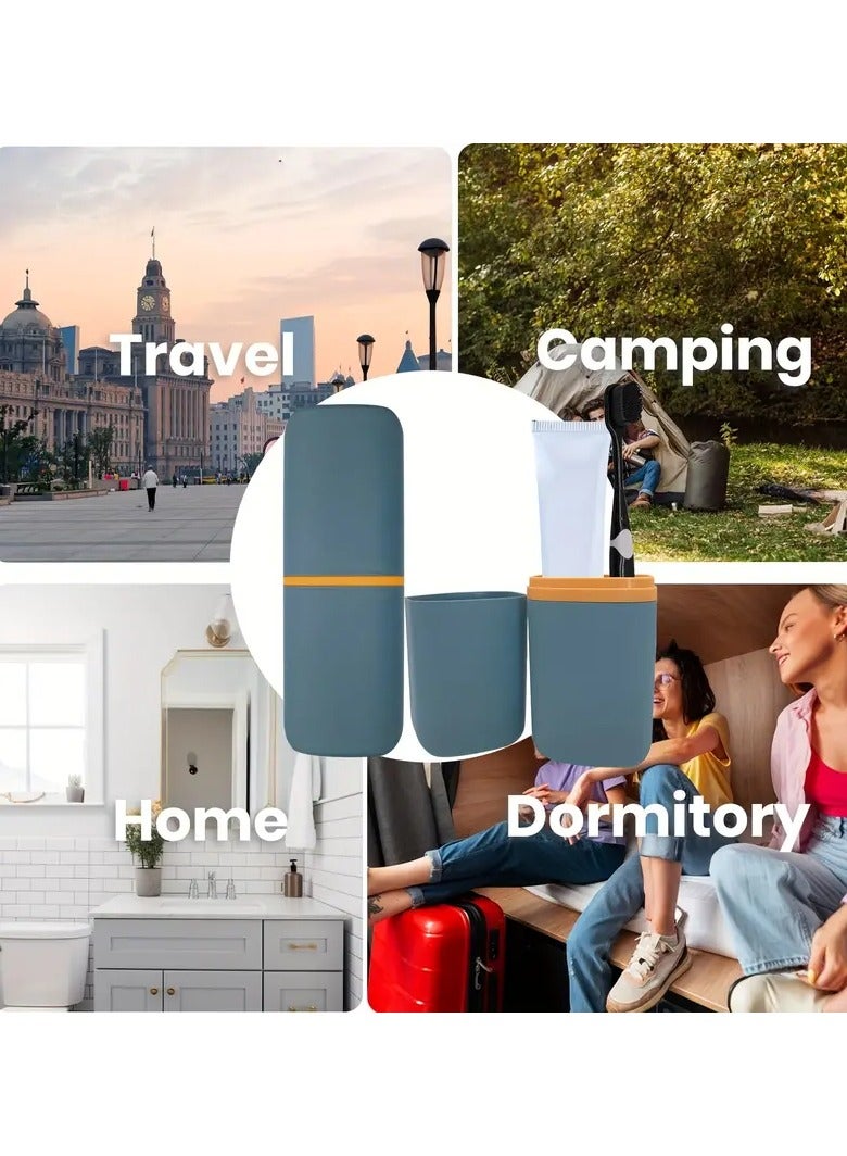 Goolsky 1set Leakproof Travel Toothbrush Holder Set - Portable Toothbrush Case with Cup for Camping, Travel, Home, Dorm - Unscented Toothpaste Storage Container for School, Business Trips - Image 5