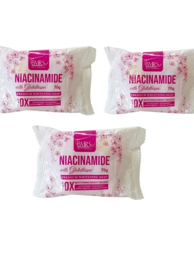 BMRS Niacinamide with Glutathione Premium Whitening 3 Pieces