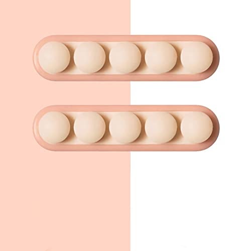 Mockery Cable Clips, Cord Management Organizer, Silicone Adhesive Hooks, Wire Cord Holder for Power Cords and Charging Accessory Cables, Mouse Cable, PC, Office and Home (Pink, Pack of 2) - Image 1