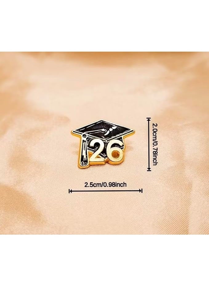 Class of 2026 Graduation Cap Enamel Pin, Black Gold, Gift Idea for Students End of School Class, Congrats, Congratulations Surprise Presents for him her Women Men, University College Degree - Image 4