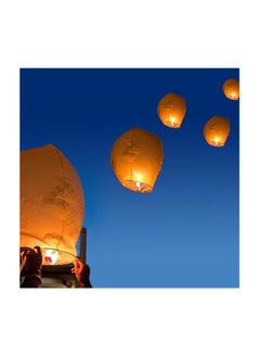 2 Pack Floating Chinese Sky Lanterns for Memory Release and Wish Transfer, Biodegradable Eco-Friendly, Fireproof Paper for Outdoor, Eid, Memorial Day  - Image 4