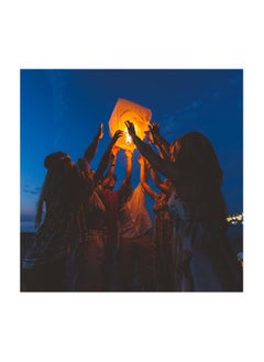 2 Pack Floating Chinese Sky Lanterns for Memory Release and Wish Transfer, Biodegradable Eco-Friendly, Fireproof Paper for Outdoor, Eid, Memorial Day  - Image 5