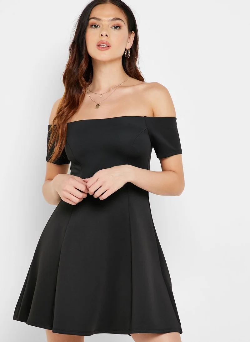 FOREVER 21 Off Shoulder Skater Dress