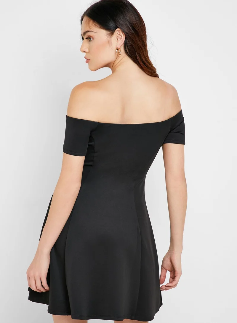 FOREVER 21 Off Shoulder Skater Dress