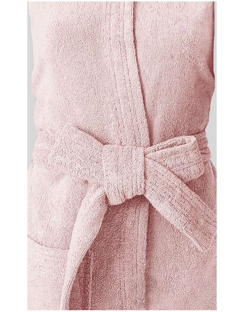 Egyptian cotton bathrobe for unisex with bow and slipper and waist belt in multiple sizes and colors  - Image 3