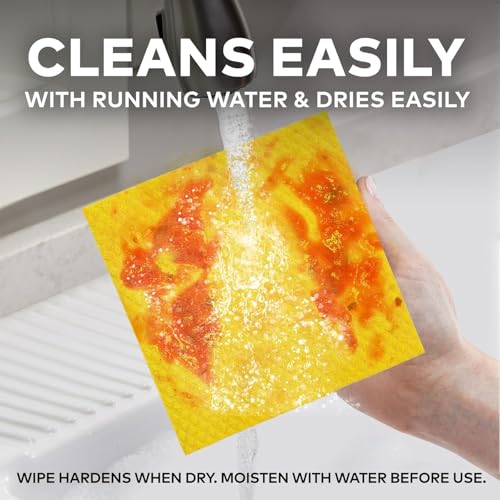 ShopiMoz Reusable Cleaning Cellulose Sponge Cloths Absorbent Wipes Clean Kitchen Car Dish Ecco-Freindly Dishcloth Hand Auto Cleaning Wipes (Pack of 10)| 100% Biodegradable & Compostable (Multi Color) - Image 5