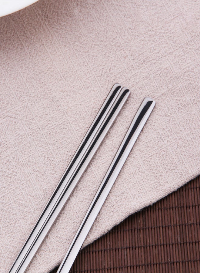 Korean stainless steel spoon chopsticks two-piece hotel spoon chopsticks set tableware long handle stainless steel spoon Palace spoon chopsticks - Image 2