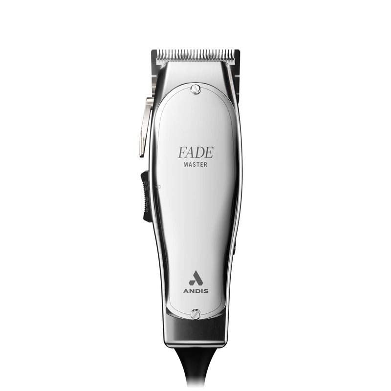Andis 01820 Professional Fade Master Hair Clipper, Adjustable Carbon Steel Fade Blade Clipper - Zero Gap, Unbreakable Aluminium Housing, Chrome, Silver - Image 1