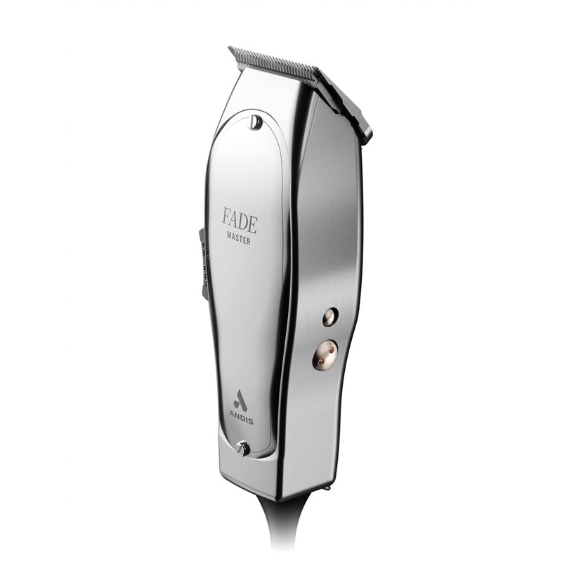 Andis 01820 Professional Fade Master Hair Clipper, Adjustable Carbon Steel Fade Blade Clipper - Zero Gap, Unbreakable Aluminium Housing, Chrome, Silver - Image 4
