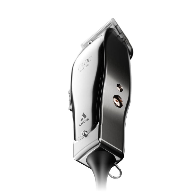 Andis 01820 Professional Fade Master Hair Clipper, Adjustable Carbon Steel Fade Blade Clipper - Zero Gap, Unbreakable Aluminium Housing, Chrome, Silver - Image 5