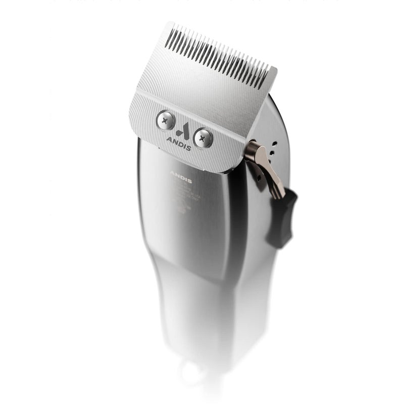 Andis 01820 Professional Fade Master Hair Clipper, Adjustable Carbon Steel Fade Blade Clipper - Zero Gap, Unbreakable Aluminium Housing, Chrome, Silver - Image 2