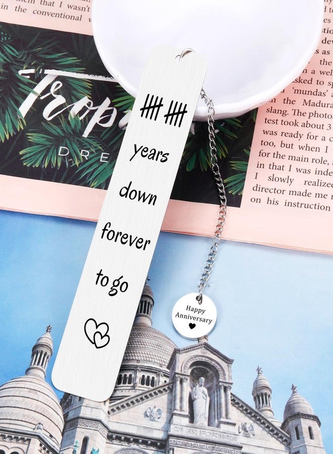 Aeonovs 10 Year Anniversary Tin Gifts for Him Her, 10th Anniversary Tin Gifts for Couple, Bookmark Gift for 10th Anniversary, 10 Years Wedding Decoration for Him Her, Aluminum Gift Ideas - Image 3