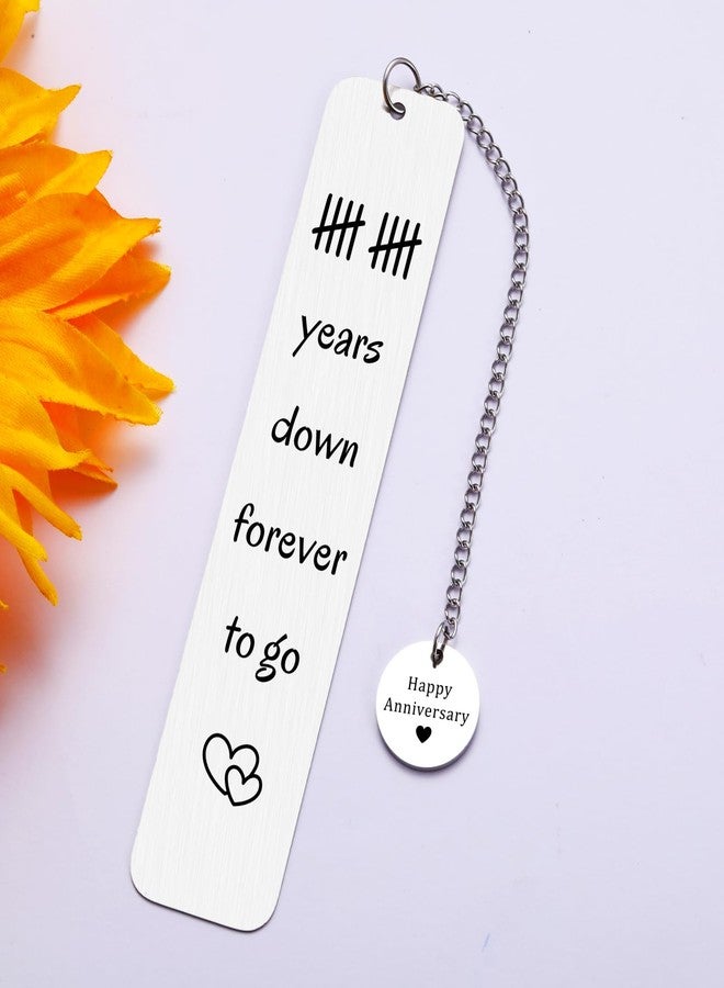 Aeonovs 10 Year Anniversary Tin Gifts for Him Her, 10th Anniversary Tin Gifts for Couple, Bookmark Gift for 10th Anniversary, 10 Years Wedding Decoration for Him Her, Aluminum Gift Ideas - Image 2