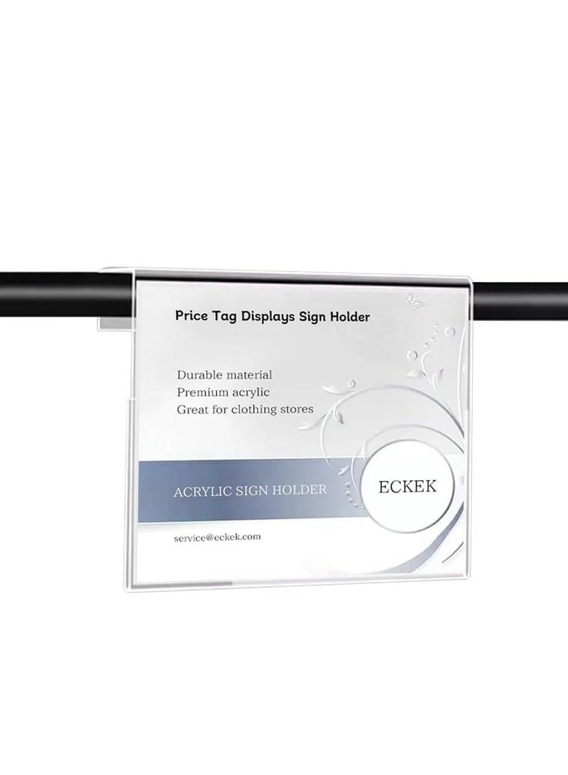 Eckek Acrylic Sign Holder Price Tag Displays Sign Holder Ads Display Stand for Retail Store Clothing Price - Image 1