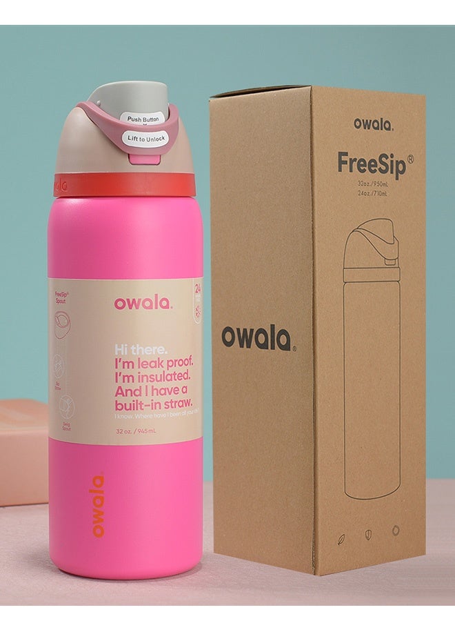 Owala FreeSip Insulated Stainless Steel Water Bottle with Straw for Sports, Travel, and School BPA-Free Sports Water Bottle, 32 oz - Image 1