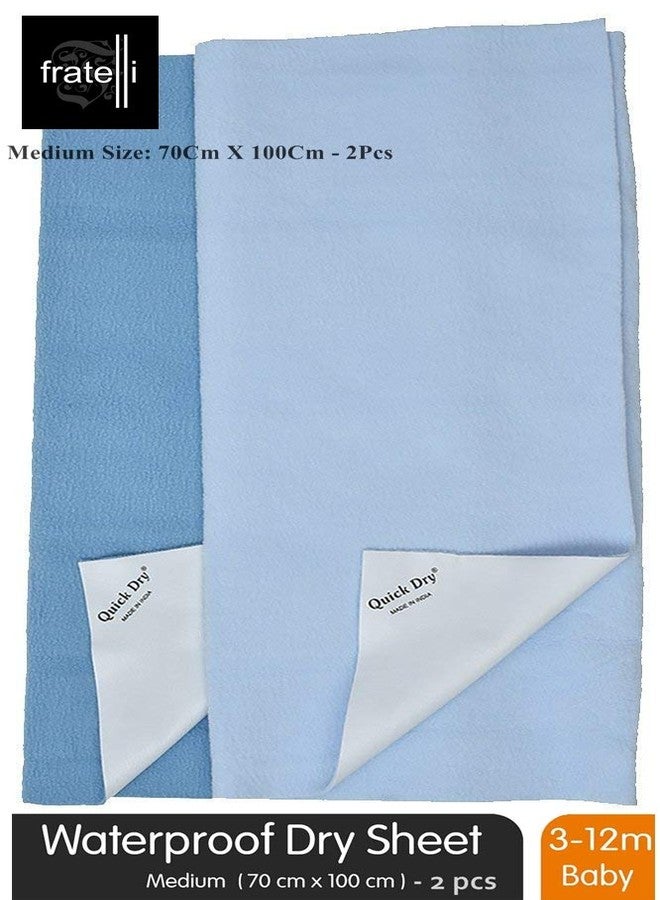 FRATELLI Waterproof Bed Protector (Medium, Blue & Firozi), Twin Pack - Image 2